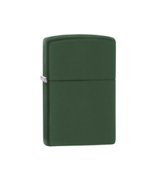 Зажигалка ZIPPO Classic с покрытием Green Matte, латунь/сталь, зелёная, матовая, 38x13x57 мм с логотипом