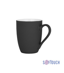 Кружка "Trend", покрытие soft touch, черный с логотипом