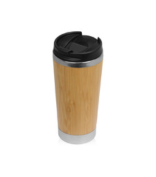 Термокружка Stem с бамбуковым корпусом с логотипом