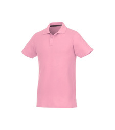 Мужское поло Helios с коротким рукавом, light pink с логотипом