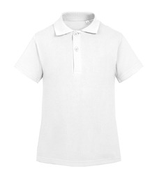 Рубашка поло детская Virma Kids, белая с логотипом