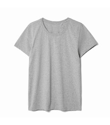 Футболка женская T-bolka Stretch Lady, серый меланж с логотипом