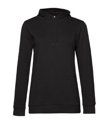 Толстовка с капюшоном женская Hoodie, черная с логотипом