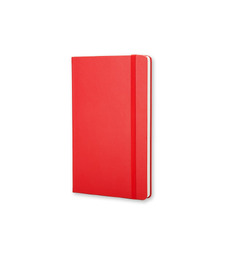 Записная книжка Moleskine Classic (нелинованный) в твердой обложке, Large (13х21см), красный с логотипом
