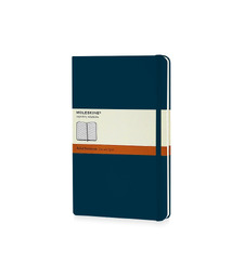 Записная книжка Moleskine Classic (в линейку) в твердой обложке, Large (13х21см), сапфир с логотипом