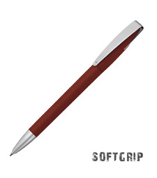 Ручка шариковая COBRA SOFTGRIP MM, красный#, красный с логотипом