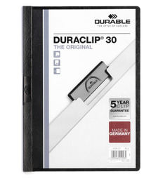 220001 Папка с клипом DURACLIP ORIGINAL 30 черная с логотипом