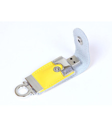 USB-флешка на 32 Гб в виде брелка, желтый с логотипом