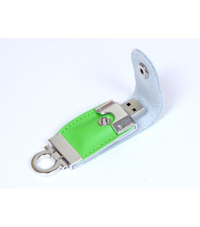 USB-флешка на 32 Гб в виде брелка, зеленый с логотипом