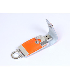 USB-флешка на 32 Гб в виде брелка, оранжевый с логотипом