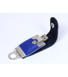 USB-флешка на 32 Гб в виде брелка, синий с логотипом