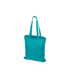 Сумка для шопинга Carryme 140 хлопковая, 140 г/м2, бирюзовый 320C NEW с логотипом