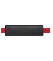 NB04 Футляр-карман для ручки HOLDER Soft черный/красный 186 с логотипом