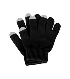 Перчатки для сенсорного экрана, черный, размер L/XL с логотипом