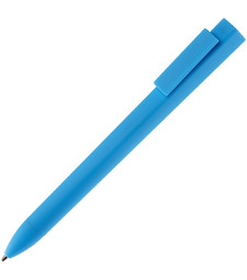 Ручка шариковая Swiper SQ Soft Touch, голубая с логотипом