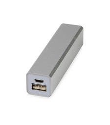 Портативное зарядное устройство Брадуэлл, 2200 mAh, серебристый с логотипом