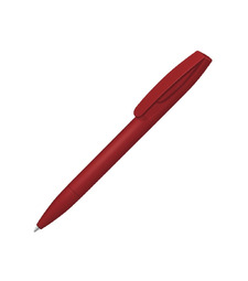 Шариковая ручка Coral Gum  с прорезиненным soft-touch корпусом и клипом., красный с логотипом
