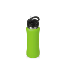 Бутылка для воды Bottle C1, сталь, soft touch, 600 мл, зеленое яблоко с логотипом