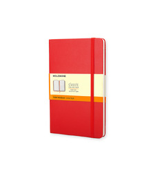 Записная книжка Moleskine Classic (в линейку) в твердой обложке, Pocket (9x14см), красный с логотипом