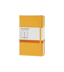 Записная книжка Moleskine Classic (в линейку) в твердой обложке, Pocket (9x14см), оранжевый с логотипом