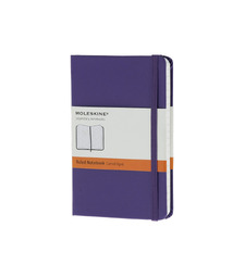 Записная книжка Moleskine Classic (в линейку) в твердой обложке, Pocket (9x14см), фиолетовый с логотипом