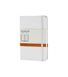 Записная книжка Moleskine Classic (в линейку) в твердой обложке, Pocket (9x14см), белый с логотипом
