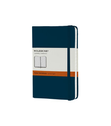 Записная книжка Moleskine Classic (в линейку) в твердой обложке, Pocket (9x14см), голубой сапфир с логотипом