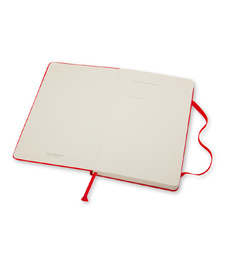 Записная книжка Moleskine Classic (в линейку) в твердой обложке, Large (13х21см), красный с логотипом