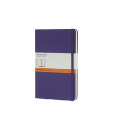 Записная книжка Moleskine Classic (в линейку) в твердой обложке, Large (13х21см), фиолетовый с логотипом