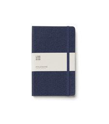 Записная книжка Moleskine Classic (в линейку) в твердой обложке, Large (13х21см), синий с логотипом