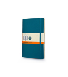 Записная книжка Moleskine Classic Soft (в линейку), Large (13х21см), бирюзовый с логотипом