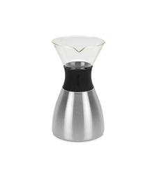 Кофеварка POUR OVER, 1000 мл, серебристый/черный с логотипом