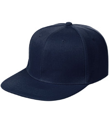 Бейсболка Snapback с прямым козырьком, темно-синяя с логотипом