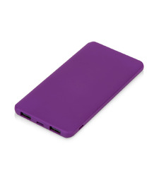 Внешний аккумулятор Powerbank C1, 5000 mAh, фиолетовый с логотипом