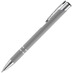 Ручка шариковая Keskus Soft Touch, серая с логотипом