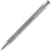 Ручка шариковая Keskus Soft Touch, серая с логотипом
