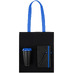 Набор Velours Bag, черный с синим с логотипом