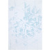 Плед Winterflake, бело-голубой с люрексом с логотипом