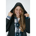 Дождевик детский RainDrop Kids, черный с логотипом