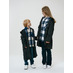 Дождевик детский RainDrop Kids, черный с логотипом
