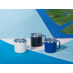Кружка стальная Alaska с крышкой слайдером, powder coating, белый (Р) с логотипом