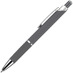 Ручка шариковая Chromos Soft Touch, серая с логотипом