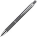 Ручка шариковая Chromos Soft Touch, серая с логотипом