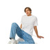 Футболка из джерси с протяжками Portofino унисекс, белый с логотипом