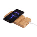 Беспроводное (10W) зарядное устройство "Bamboo Power" 5000 mAh с подставкой под смартфон, бамбук, бежевый с логотипом