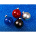 Стеклянный елочный шар Frozi, красный прозрачный, с серебристым колпачком с логотипом