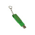 USB-флешка на 32 Гб 2 в 1 поворотный механизм, c дополнительным разъемом Type-C с одноцветным металлическим клипом, зеленый с логотипом