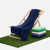 Флисовый плед Warm&Peace XL, синий с логотипом