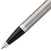 Ручка шариковая Parker IM Essential Stainless Steel CT, серебристая с черным с логотипом