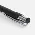 Ручка шариковая Keskus Soft Touch, черная с логотипом
